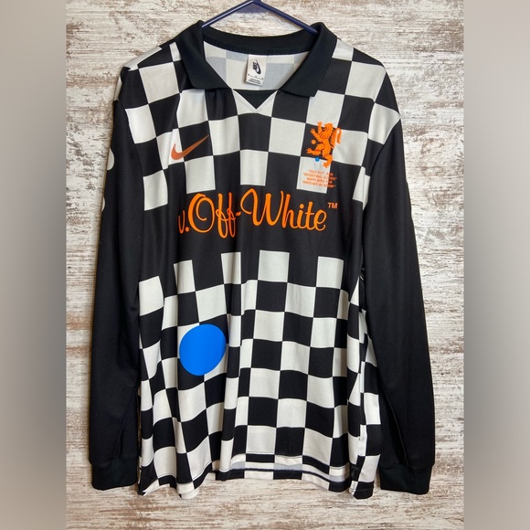 Off-White X Nike World Cup release soccer football jersey Sz XL EUC Mercurial - Picture 5 of 13